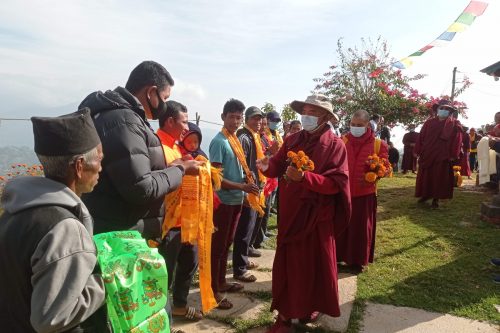 Mingyur Rinpoche in Melamchi